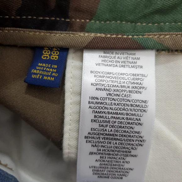 Polo Ralph Lauren Rugged Chino Shorts Surplus Camo Hula Aloha NWT Size 48 B Mens - Picture 4 of 12